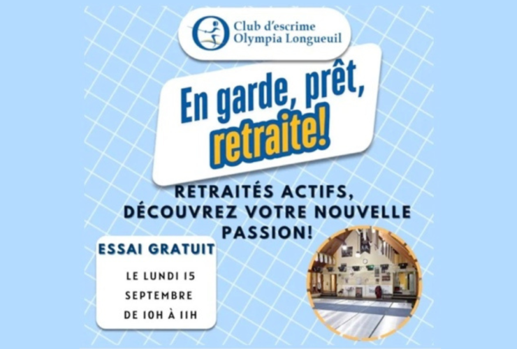 Retraités actifs, venez essayer l’escrime! et découvrir votre nouvelle passion!